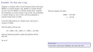 Six Minute Math:  Payoffs Continued
