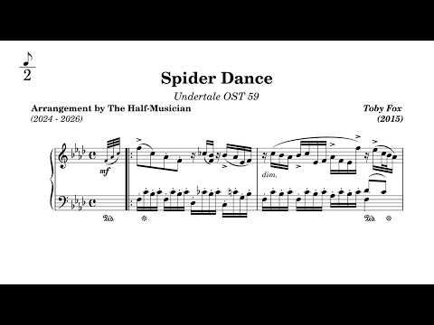 Undertale OST 059 — Spider Dance | FULL OST SOLO PIANO