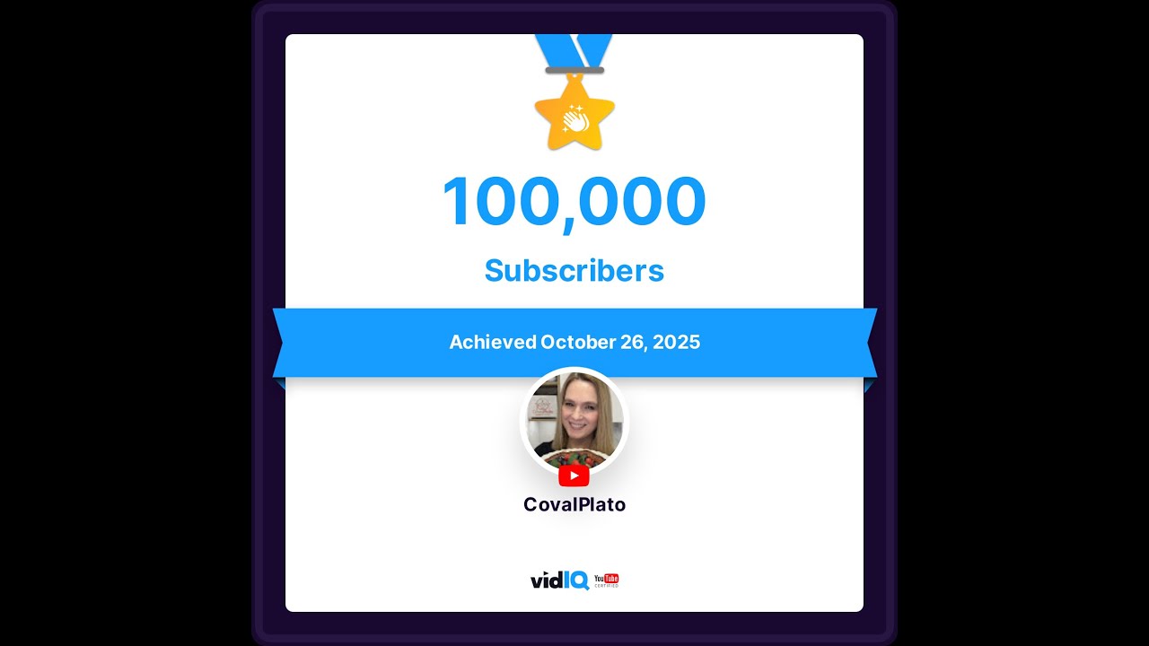 🔴¡¡YA SOMOS 100.000 en la comunidad COVALPLATO en YouTube!!  💝🎊🎉💯 GRACIAS A TODOS, ¡¡SEGUIMOS!!👩‍🍳😋🥰