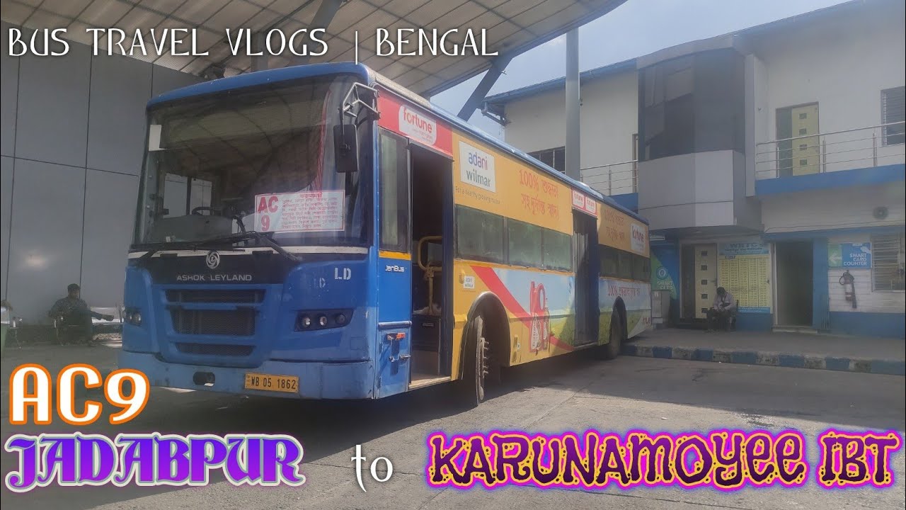 Short E2E Journey Onboard AC 9 Route Bus On City Streets Jadabpur To short-e2e-journey-onboard-ac-9-route-bus-on-city-streets-jadabpur-to