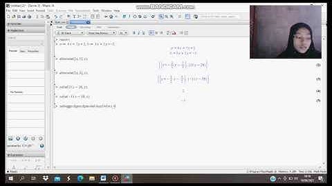 Tutorial Aplikasi Maple 18 || Materi Sistem Persamaan Linear || Deli Mairawita || 1930105012