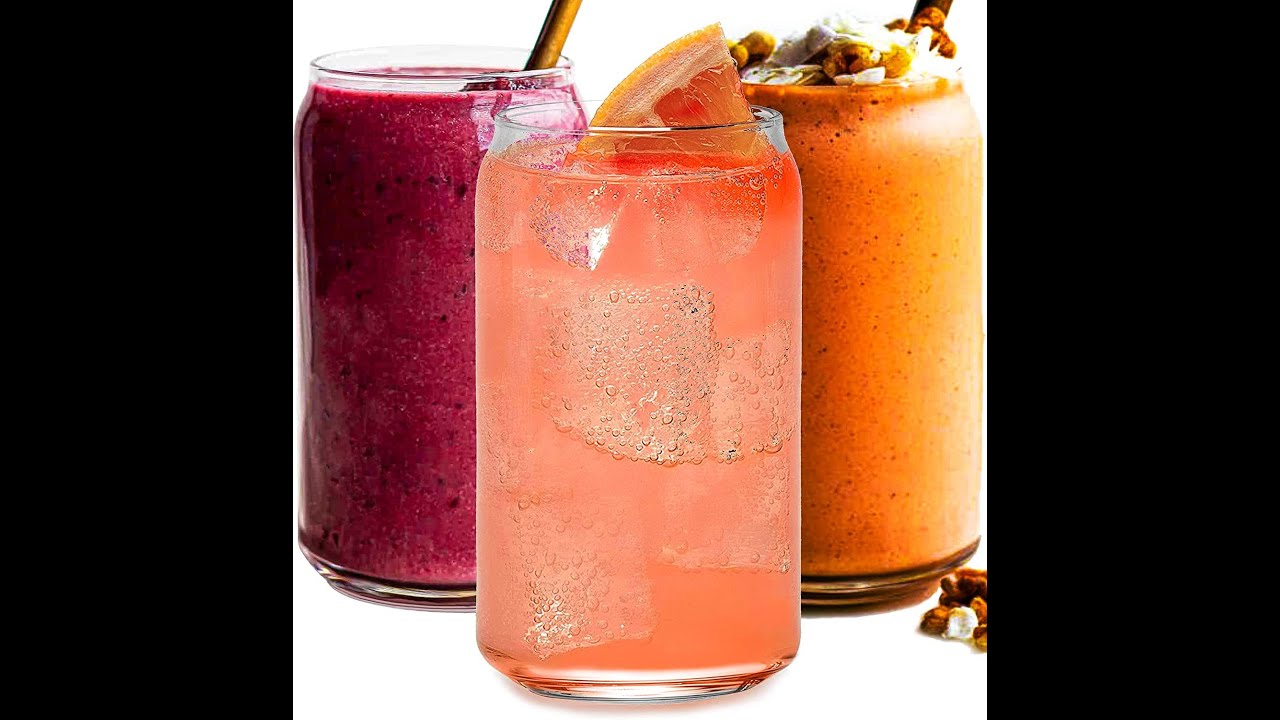 Drinking Glasses 6pc Set|Can Shaped Glass Cups|