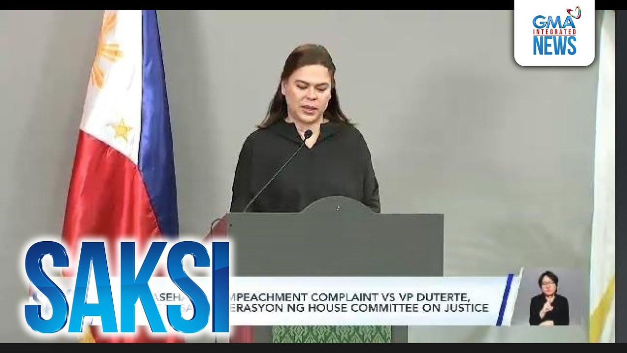 Mga basehan ng impeachment complaint vs VP Duterte, tinalakay sa deliberasyon... | Saksi