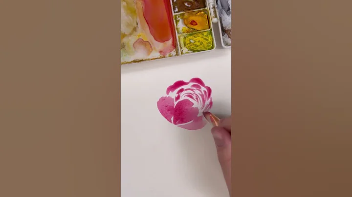 Creating a peony using a dagger brush!