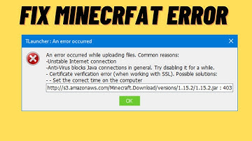 Fix minecraft tlauncher an error occurred while uploading files common reasons in Windows Pc