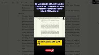 SKP yg belum tercukupi Tetapi Masa Belaku SIP habis tahun 2024 tetap Bisa Perpanjangan,Tapi..!
