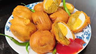 Anda Pakoda Popular Street Food | Iftar recipe | Ramadan Special Ande Aloo Pakoda