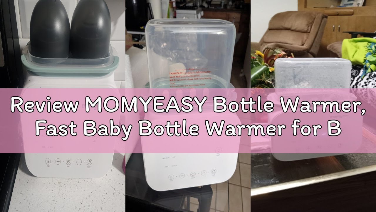 Review MOMYEASY Bottle Warmer, Fast Baby Bottle Warmer for Breastmilk Formula, 7-in-1 Food Heater&Br