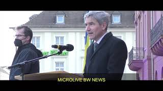 Einer Solidaritäts-Kundgebung Für Die Menschen In Der Ukraine.