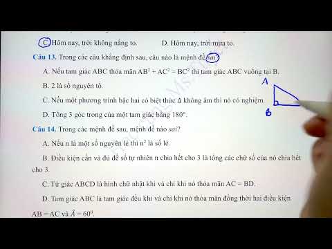 Video Đại số 10 - Chương 1. Tiết 1. Mệnh đề - Mệnh đề chứa... - youtube