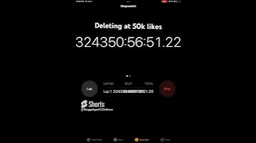 Deleting at 50k likes(btw that’s around 36 years) #stopwatch #fyp