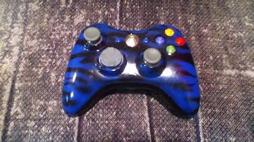 Custom Painted Blue Tiger XBOX 360 Controller