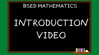 Bsed Math Introduction Video