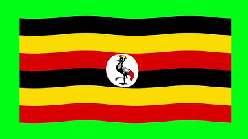 Green Screen Uganda Flag | Uganda National Flag | Uganda Waving Flag | Uganda Animation Flag