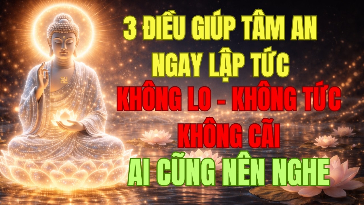 3 Điều Giúp Tâm An Ngay Lập Tức: Không Lo – Không Tức – Không Cãi (Ai Cũng Nên Nghe)