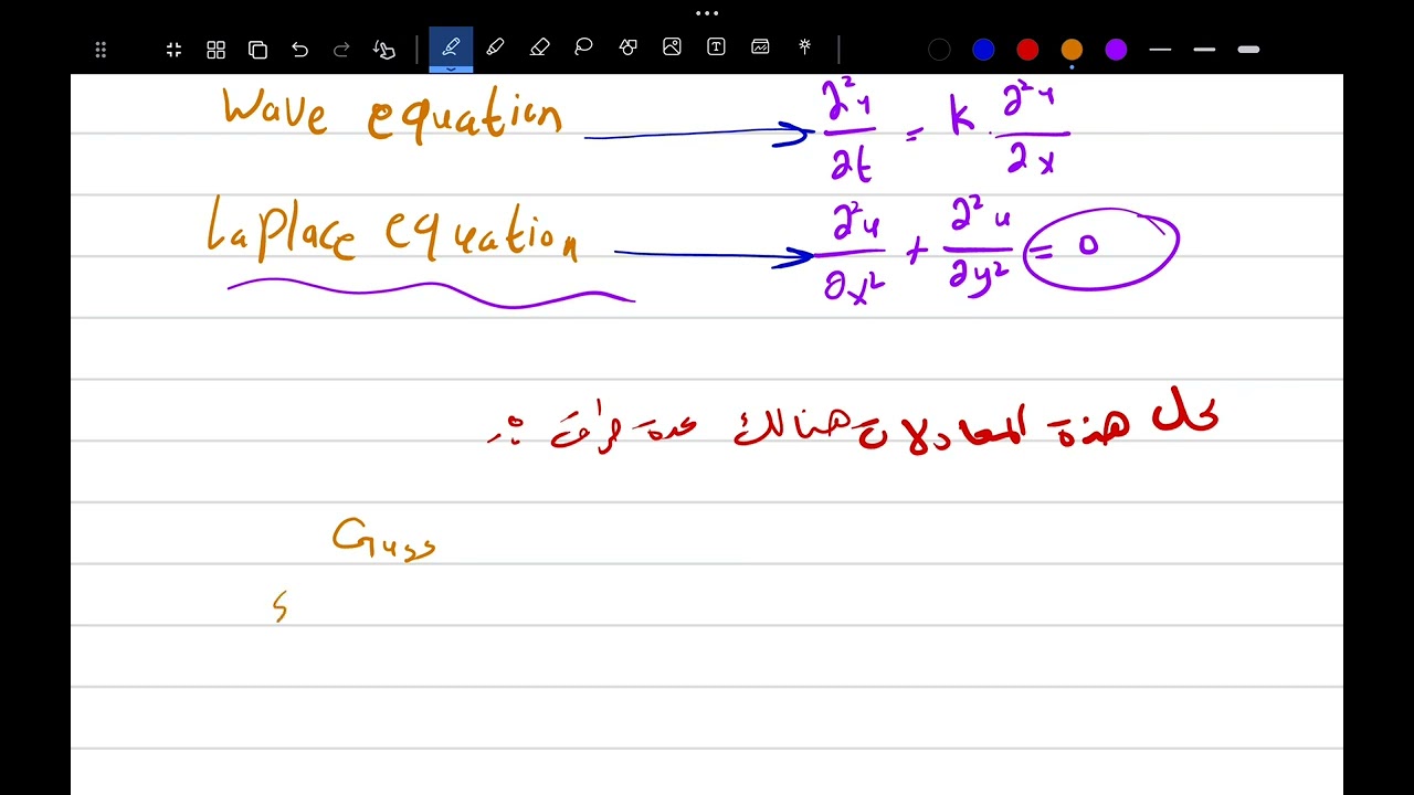 تحليلات هندسية:شرح موضوع PDE(part1)
