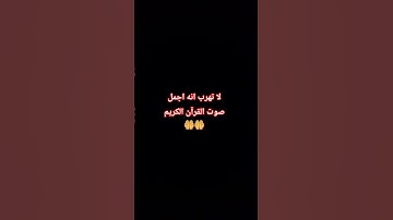 لا تهرب انه اجمل صوت القرآن الكريم  🤲🤲