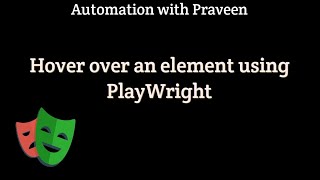 How to perform Hover over an element using Playwright