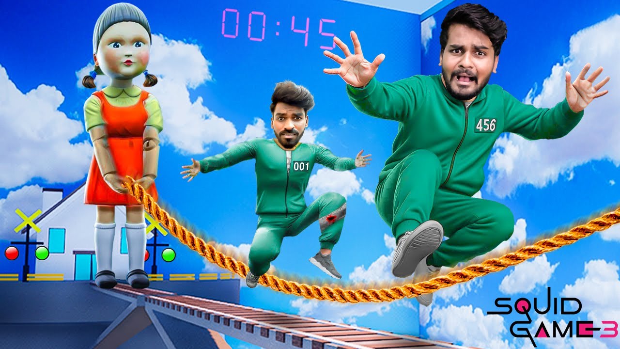 தாவு டா....தாவு😂Squid Game JUMP ROPE Challenge | Gta tamilan