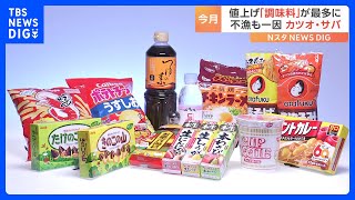 今月の値上げ「調味料」が最多に　背景に原材料となる魚の不漁｜TBS NEWS DIG