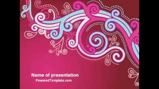 Pink Ornament PowerPoint Template by PoweredTemplate.com
