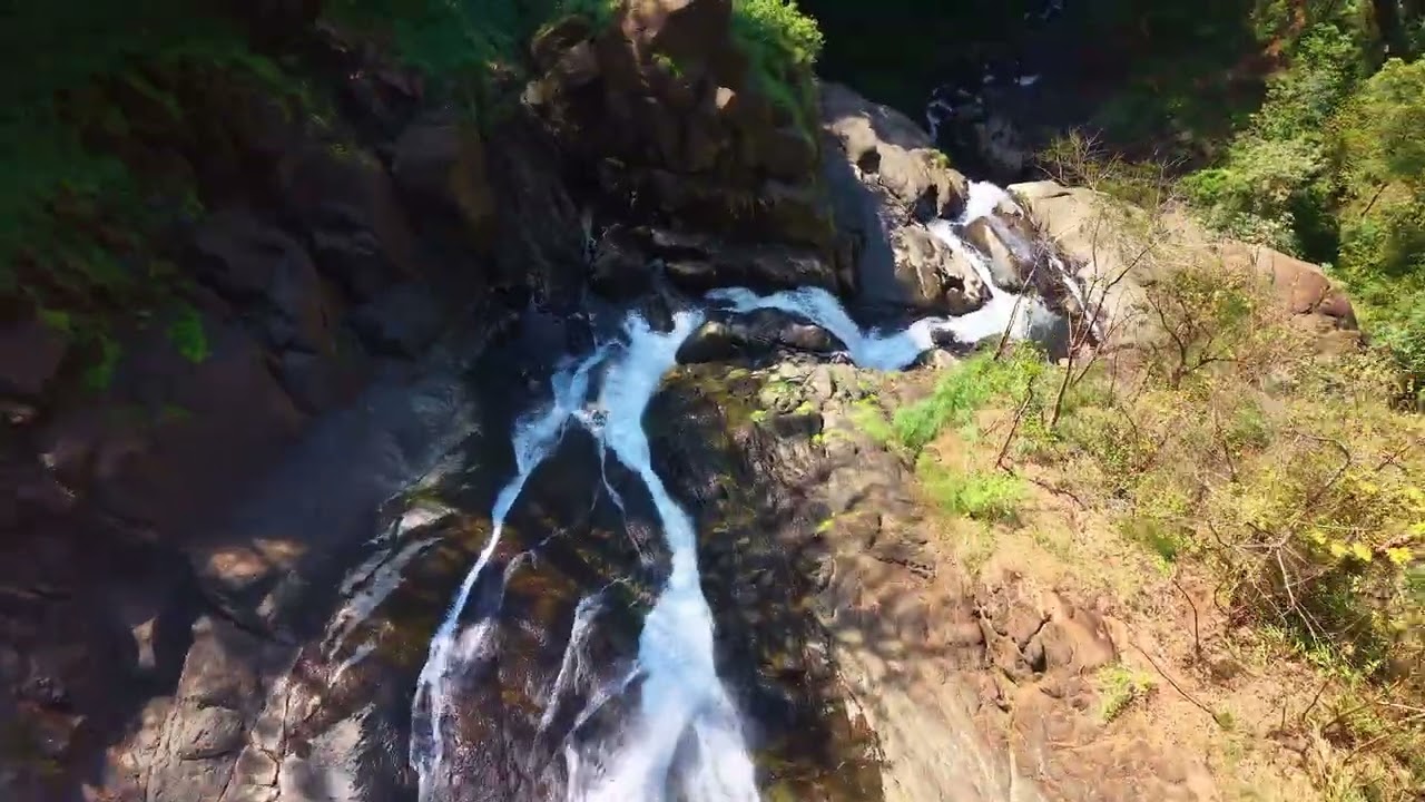 Bijagual Waterfall in Costa Rica 4K Drone