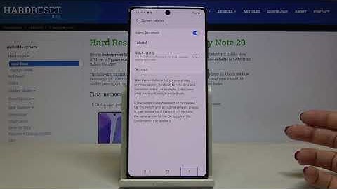 How to Enable Talkback on SAMSUNG Galaxy Note 20 – Find Screen Reader Option