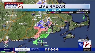 WPRI 12 Weather Forecast for 12/2/25: Early snow/rain to a steady rain today