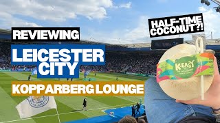 Reviewing Leicester City hospitality in the Kopparberg Lounge + half-time 🥥