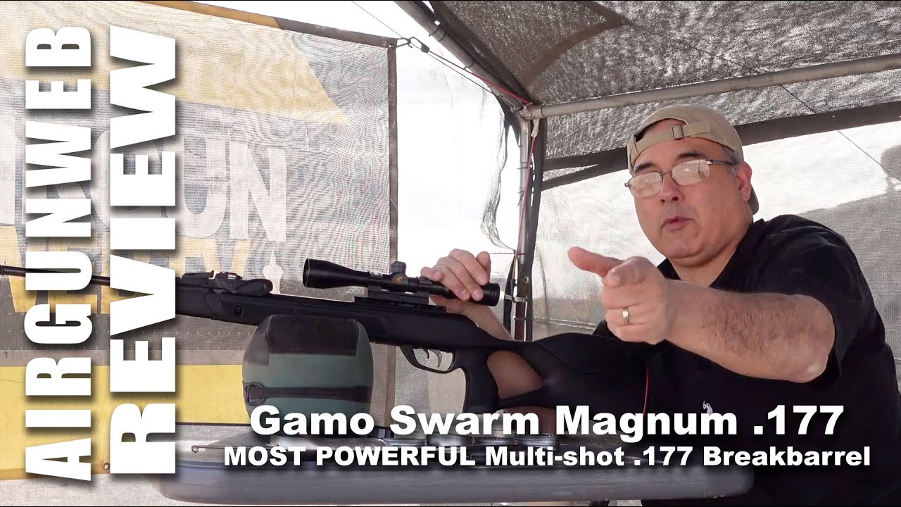 AIRGUN REVIEW - Gamo Swarm Magnum 10x Gen II .177 - MOST POWERFULL .177  Multi-Shot Breakbarrel - YouTube
