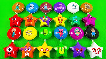 Looking Numberblocks, Alphablocks, Alphabet Lore with All SLIME Star, Bone, Shapes,… Coloring - ASMR