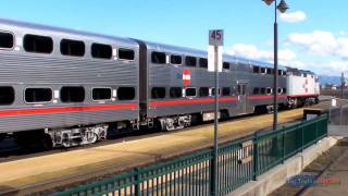 Northbound CalTrain Stopping At Santa Clara Station  (Weekend)