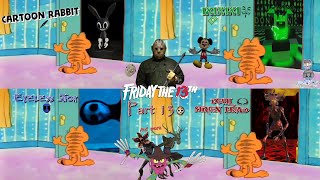 Garfield Answers The Door To Random Strangers 13 Friday The 13Th Edition Devil Siren Head Jason