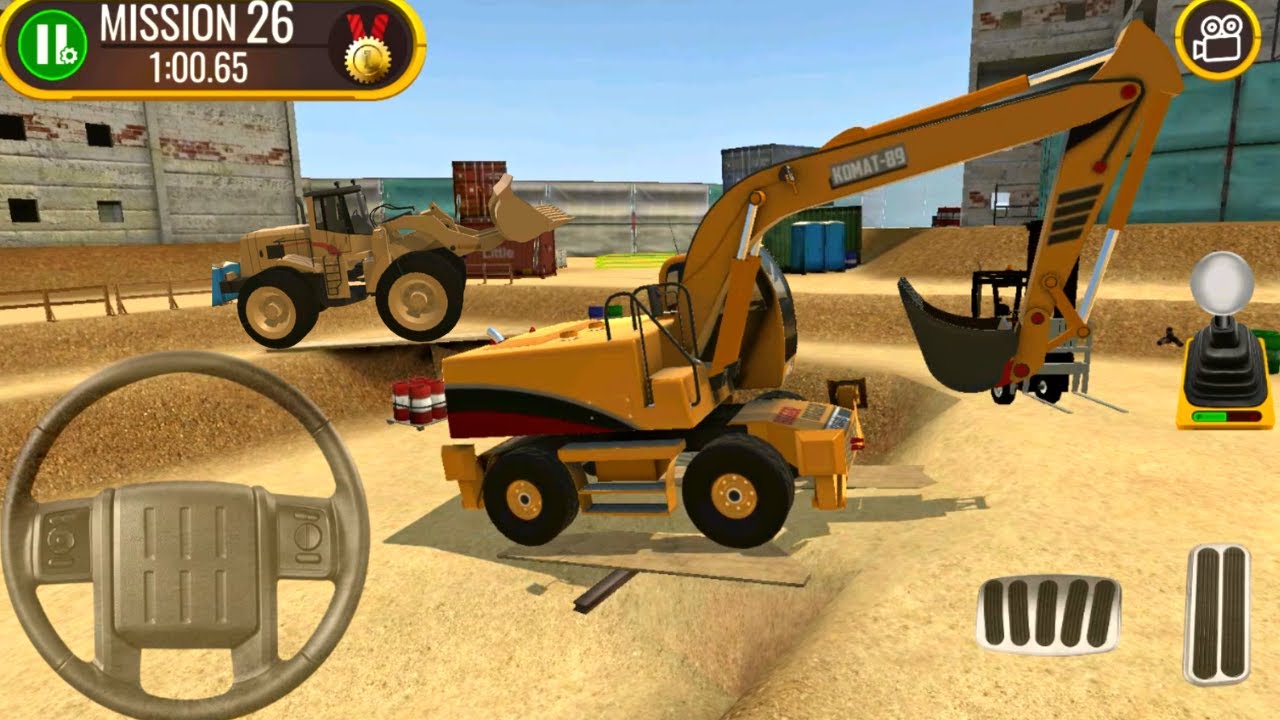 Construction Site Truck Driver Game Android Gameplay 3 - Excavator, Crane ,Truck Driving Simulator
