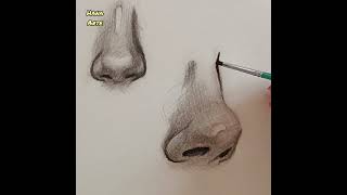 How to Draw Noses in Any Angle Step by Step ✏️draw realistic nose
