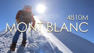 Mont Blanc Ascent: Reaching the Top of the Alps - 4810m | 4K | Goûter Route