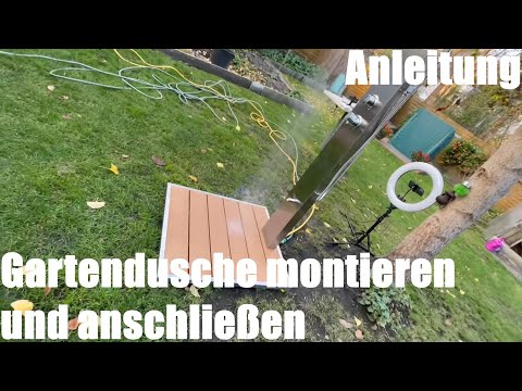 Gartendusche Montieren U Anschliessen Wasseranschluss Schlauch Elbe Pooldusche Montage Anleitung Youtube
