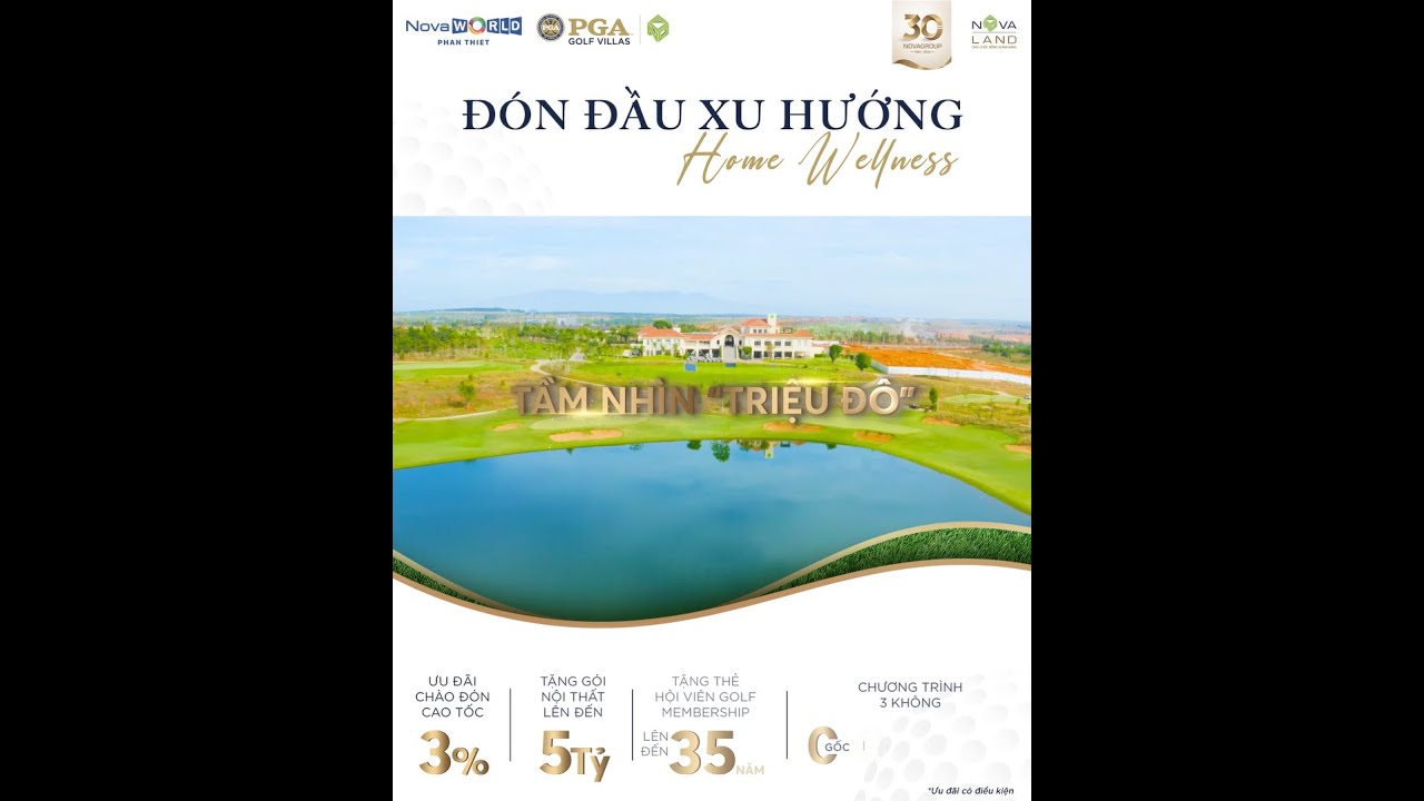 NOVAWORLD PHAN THIET | PGA GOLF VILLAS - ĐÓN ĐẦU XU HƯỚNG HOME WELLNESS