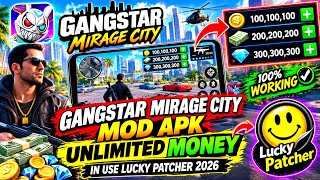 gangstar mirage city mod apk unlimited money in Use Lucky Patcher 2026 redeem code mirage city  screenshot 3