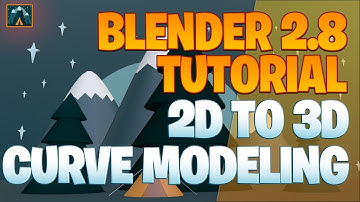 Daily 2D to 3D Curve Modeling Part 8 - Blender 2.8 Tutorial