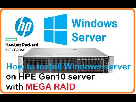 How to instal Windows server on HPE server with Mega Raid