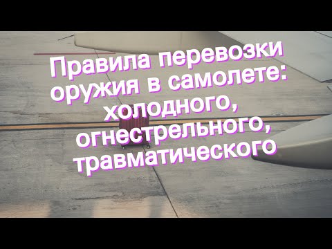 Правила перевозки оружия в самолете: холодного, огнестрельного, травматического