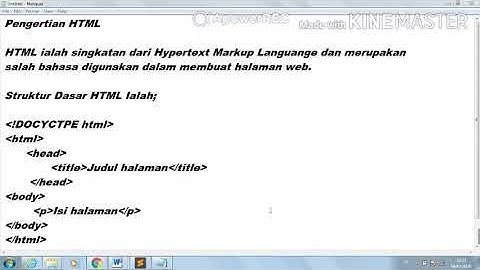 Struktur Dasar Html Pemrograman Web