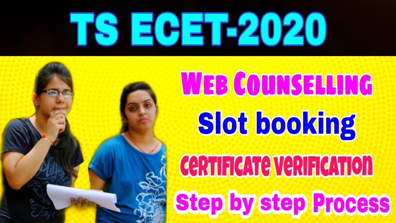 TS ECET-2020 Web counselling Step by step process||Payment||Slot booking||Certificate verification