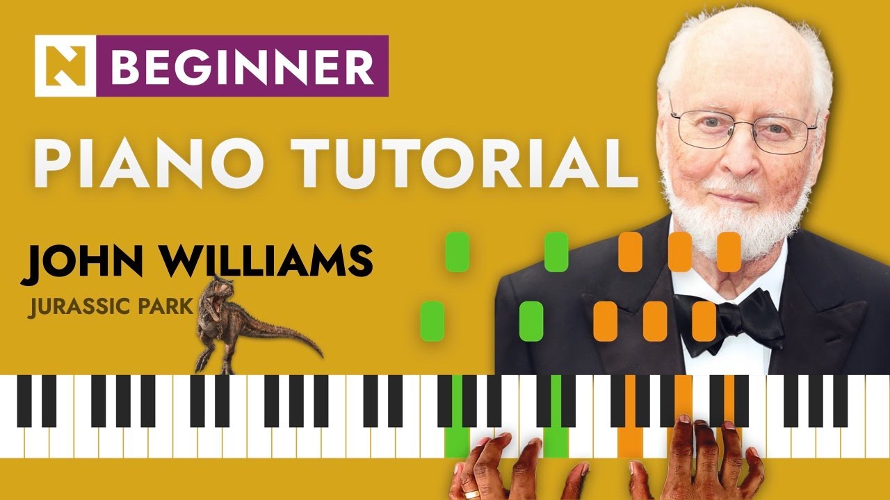 John Williams - Jurassic Park | PIANO TUTORIAL | BEGINNER
