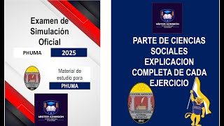 EXPLICACION GENERAL DE CIENCIAS SOCIALES (EXAMEN SIMULADOR PHUMA)