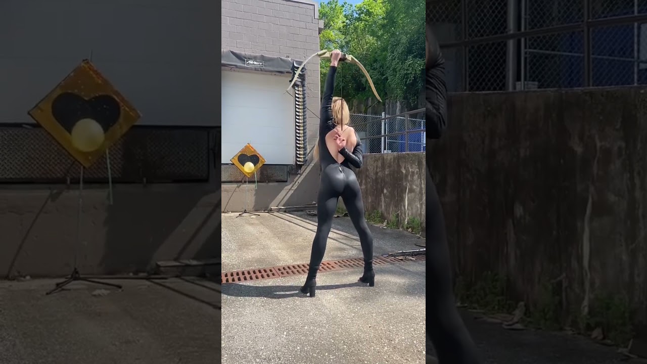 Move over Katniss #archery #trickshot #hungergames #greenarrow #contortion #flexible