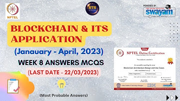 Blockchain and its Applications || Week 8 Assignment Answers || NPTEL 2023 | Swayam 2023