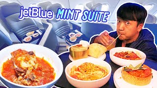 Flying JetBlue “MINT SUITE” FOOD REVIEW! BEST in Flight Food!