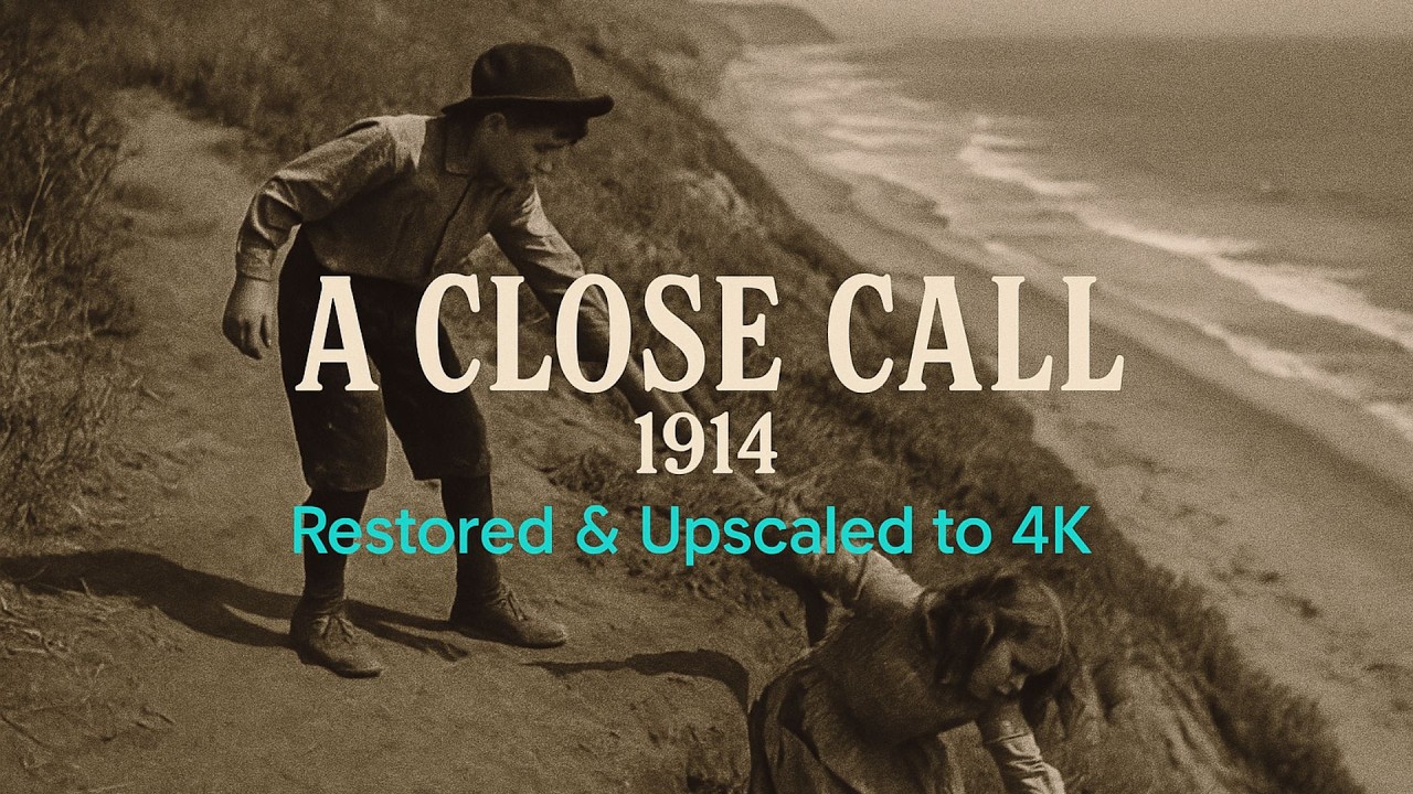 A Close Call (1914) 😱 Childhood Adventure & Danger Restored in 4K 🎞️🌊